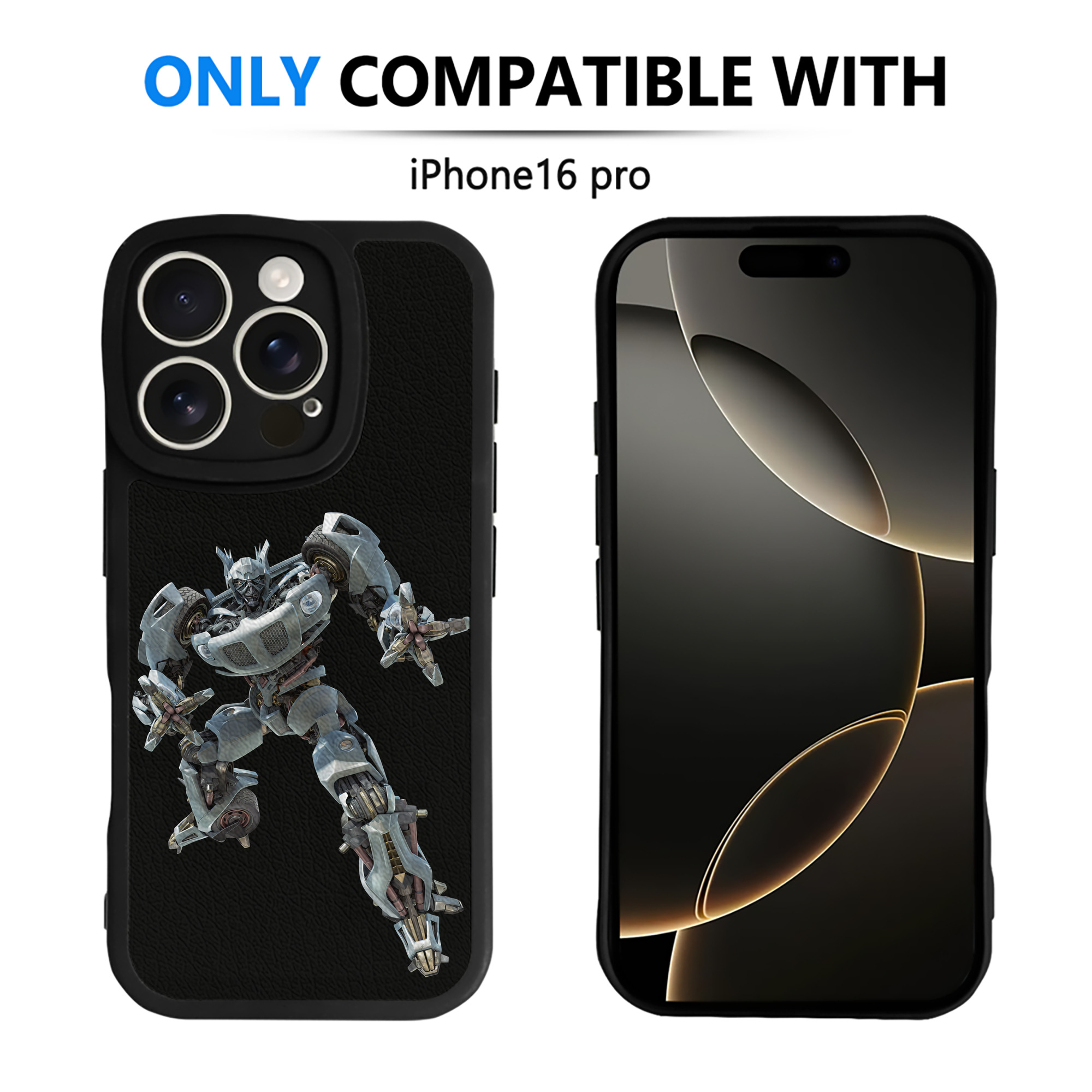 （画像用） Transformers トランスフォーマー 【iPhone 16シリーズ対応】シリコンスマホケース（レザー調） 材質：シリコン